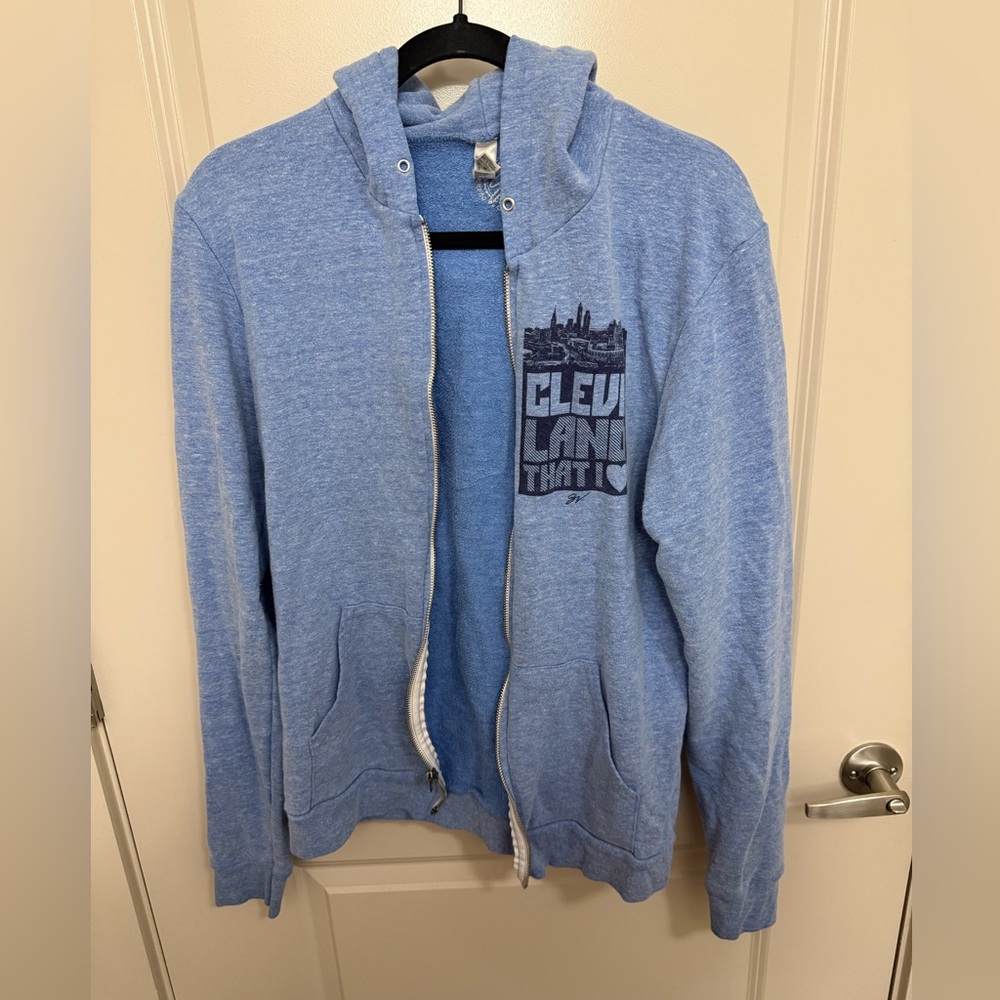 Cleveland Blue Zip-Up Hoodie